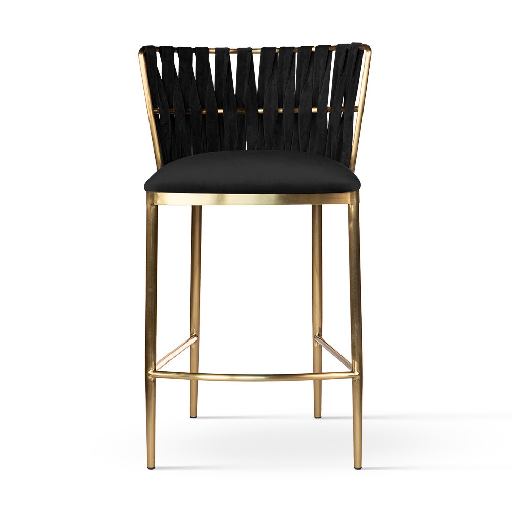 atreve-hordia-60-tabouret-de-bar-noir-pied-dor-2 image 2