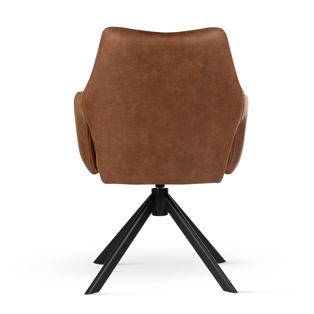atreve-vesper-fauteuil-pivotant-camel-noir-bull09 image 3