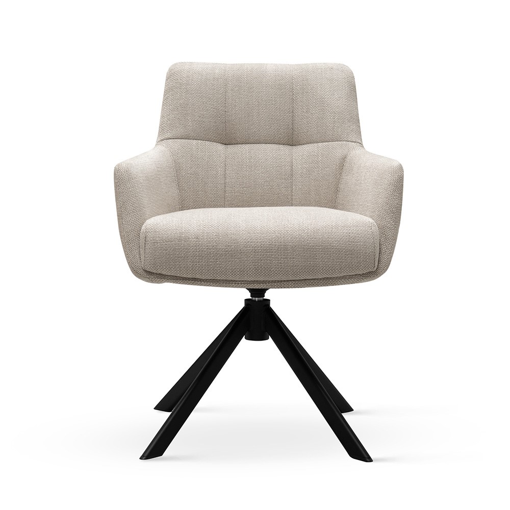 atreve-mirage-chaise-pivotante-beige-pied-noir image 2