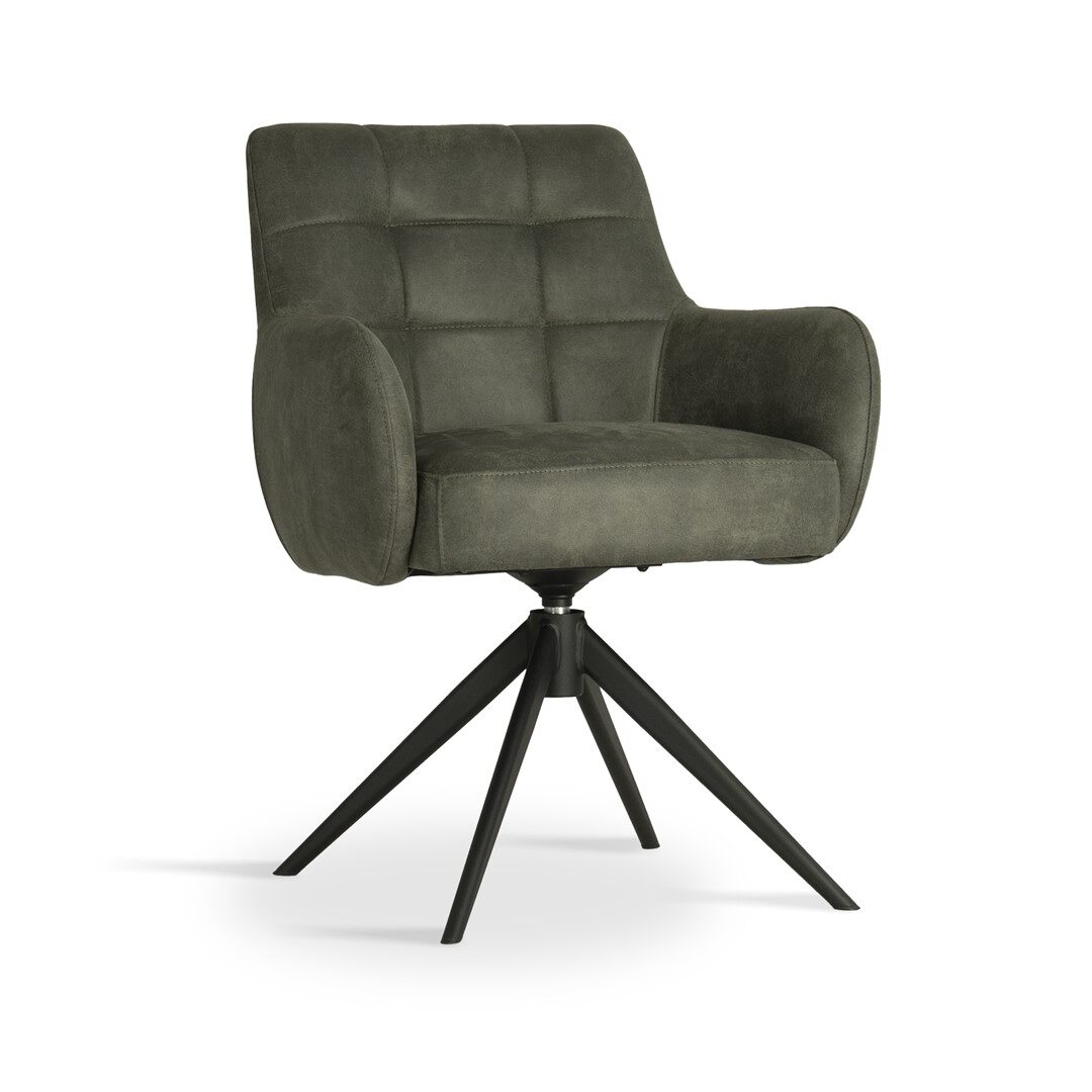 atreve-matero-chaise-pivotante-vert-noir-bull156-tissu image 1