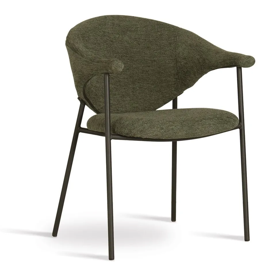 atreve-noti-chaise-cuisine-verte-pied-noir image 1