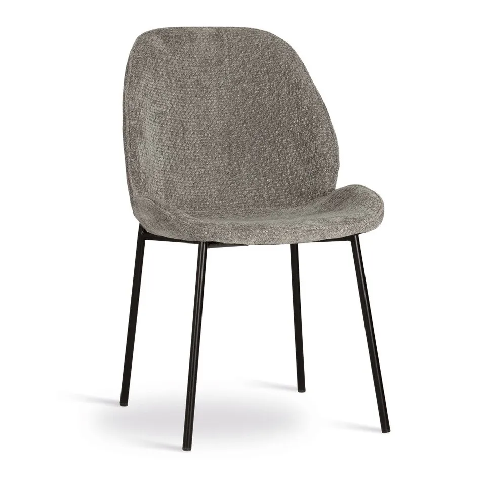atreve-trend-chaise-cuisine-grise-pied-noir-m-tal image 1