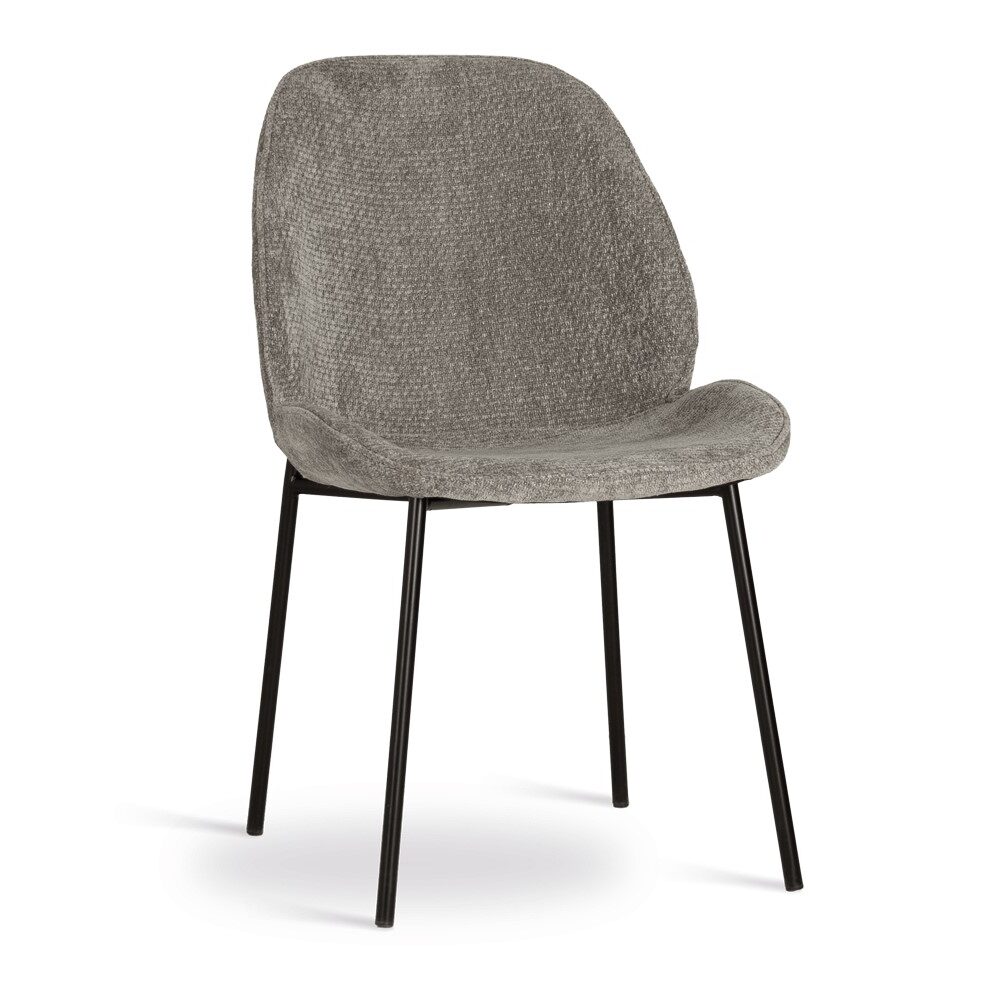 atreve-trend-chaise-cuisine-grise-pied-noir-m-tal image 1