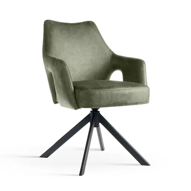 atreve-vesper-chaise-pivotante-vert-noir-bull156 image 1