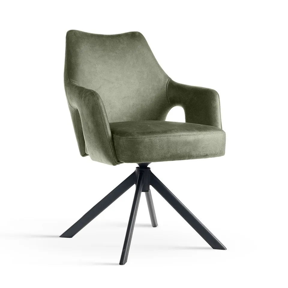 atreve-vesper-chaise-pivotante-vert-noir-bull156 image 1