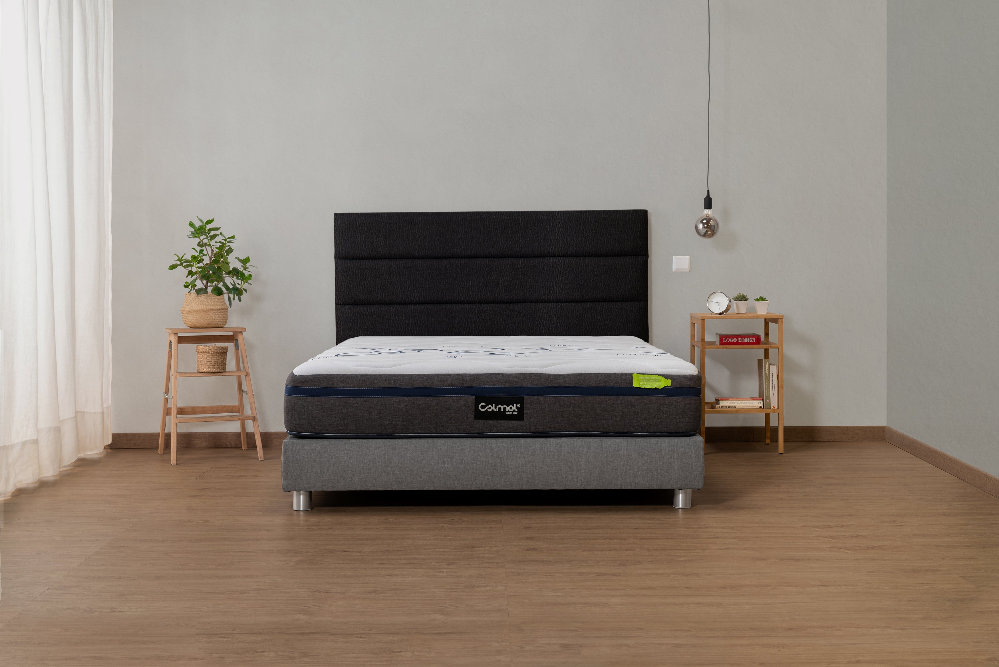 colmol-t-te-de-lit-rayures-140x120-cm-gris image 2