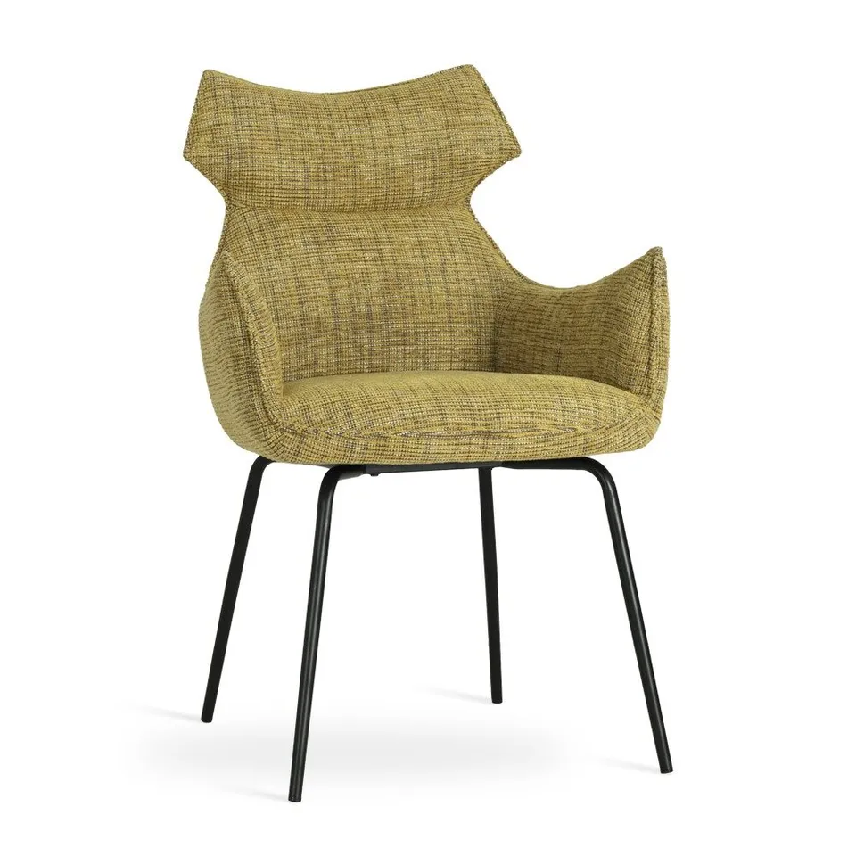 atreve-butaro-chaise-cuisine-moutarde-pieds-noirs-mousse image 1