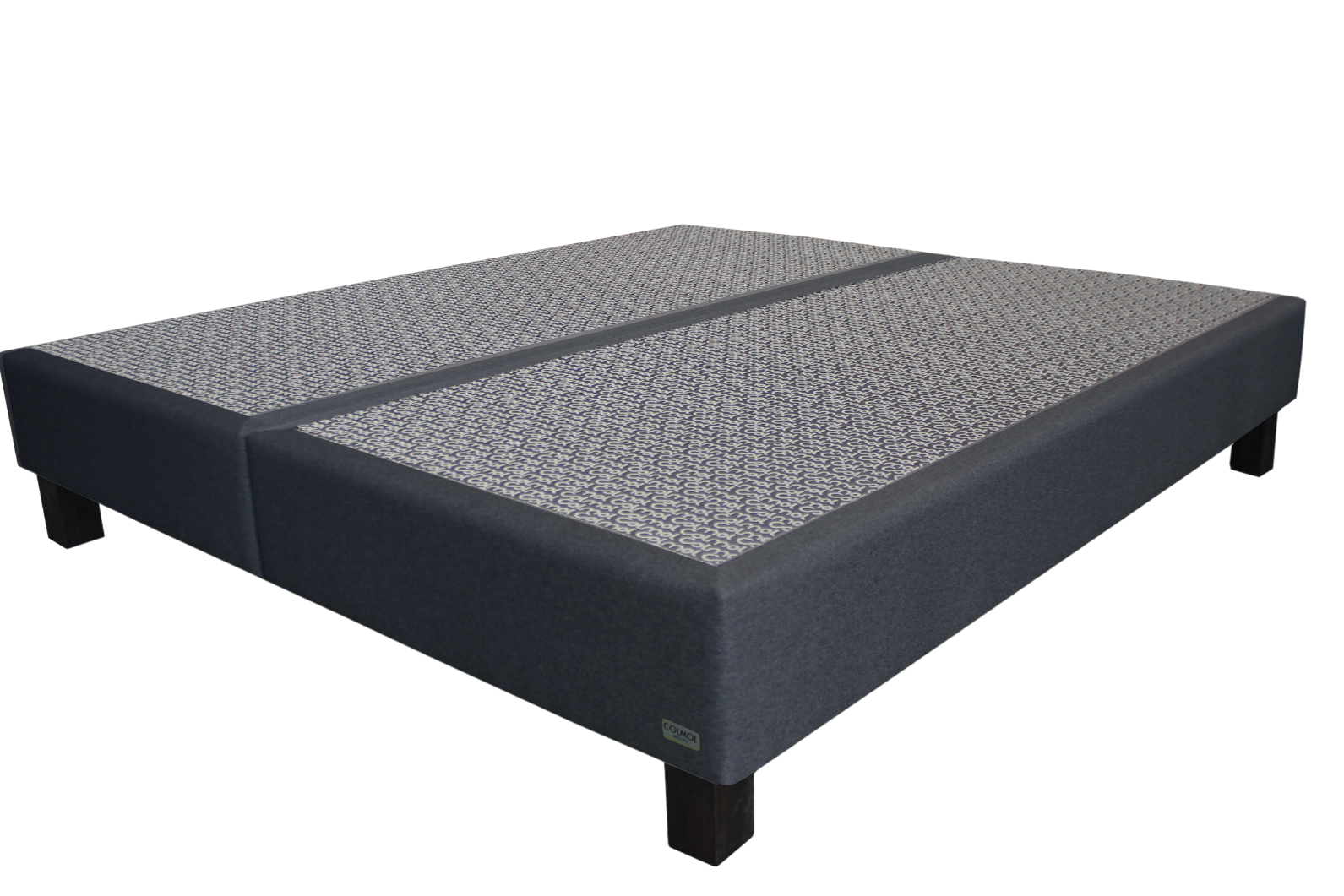 colmol-bett-decor-sommier-140x190-cm-gris-fonc-pieds-inclus image 2