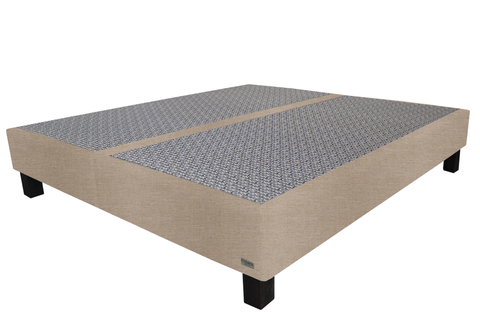 colmol-bett-decor-sommier-140x190-cm-gris-fonc-pieds-inclus image 4