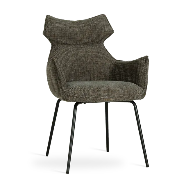 atreve-butaro-chaise-de-cuisine-tissu-gris-marron-pied-noir image 1