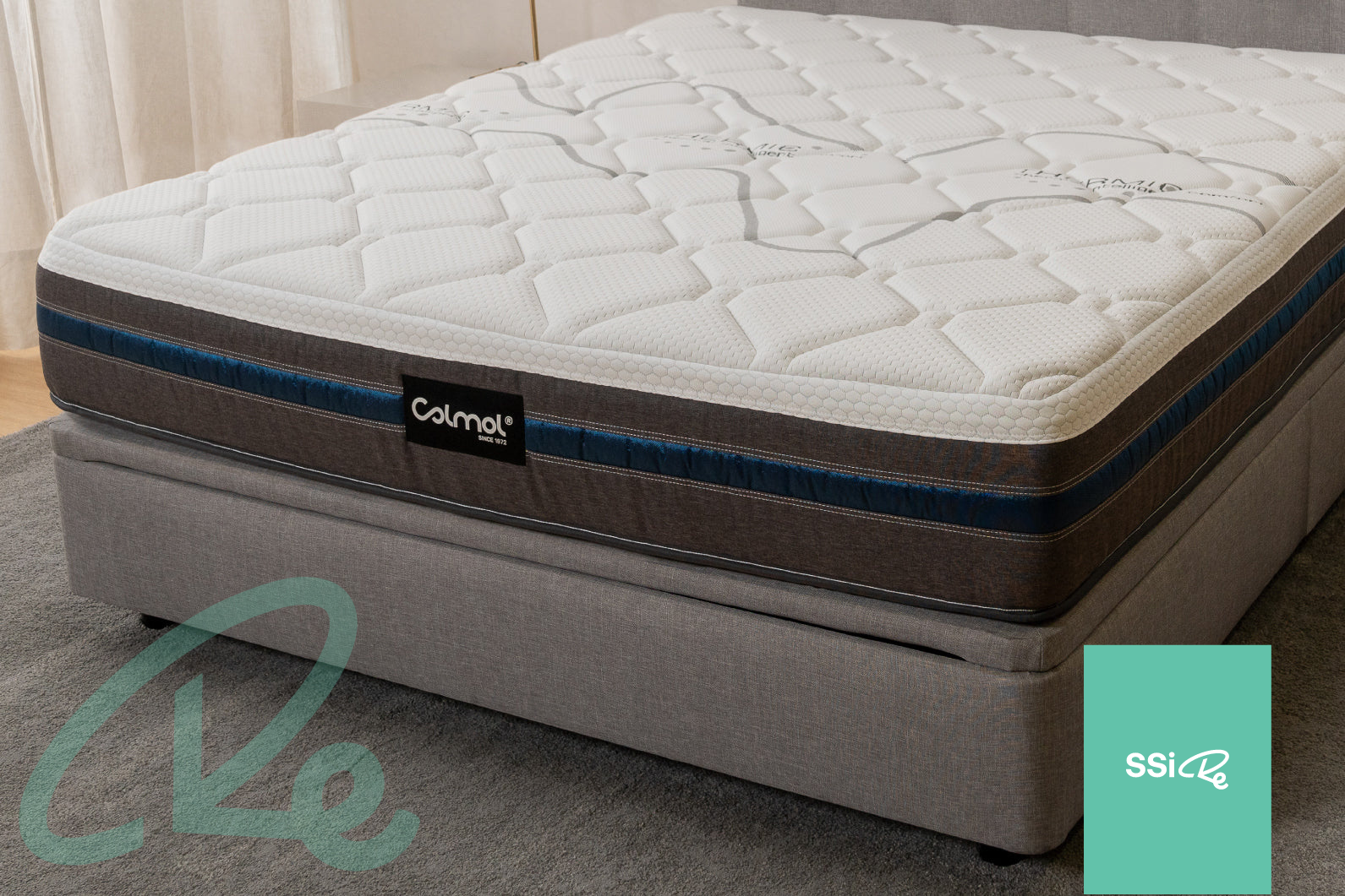 colmol-matelas-ssi-coolgel-28cm-ressorts-ensach-s-frais image 2