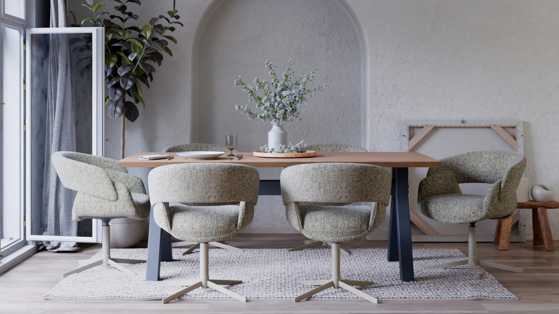 atreve-big-froyd-chaise-pivotante-gris-noir image 5