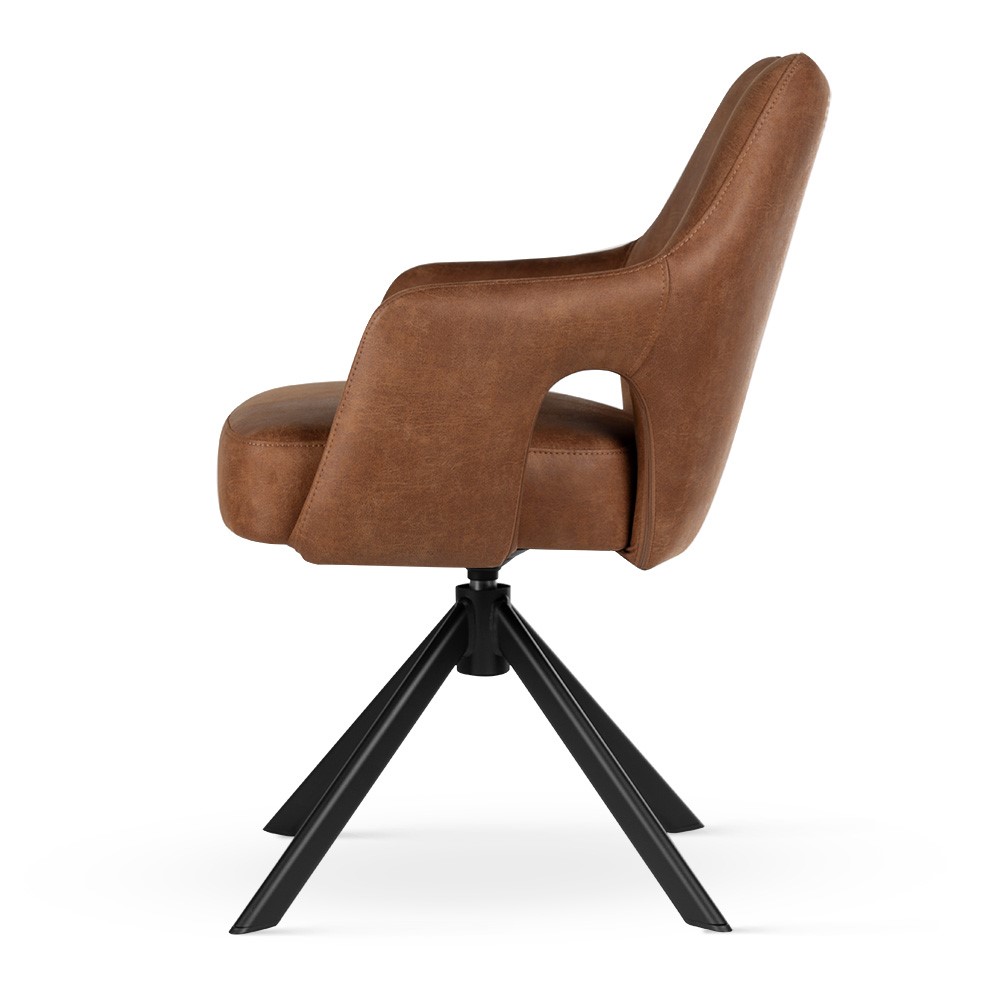 atreve-vesper-fauteuil-pivotant-camel-noir-bull09 image 4