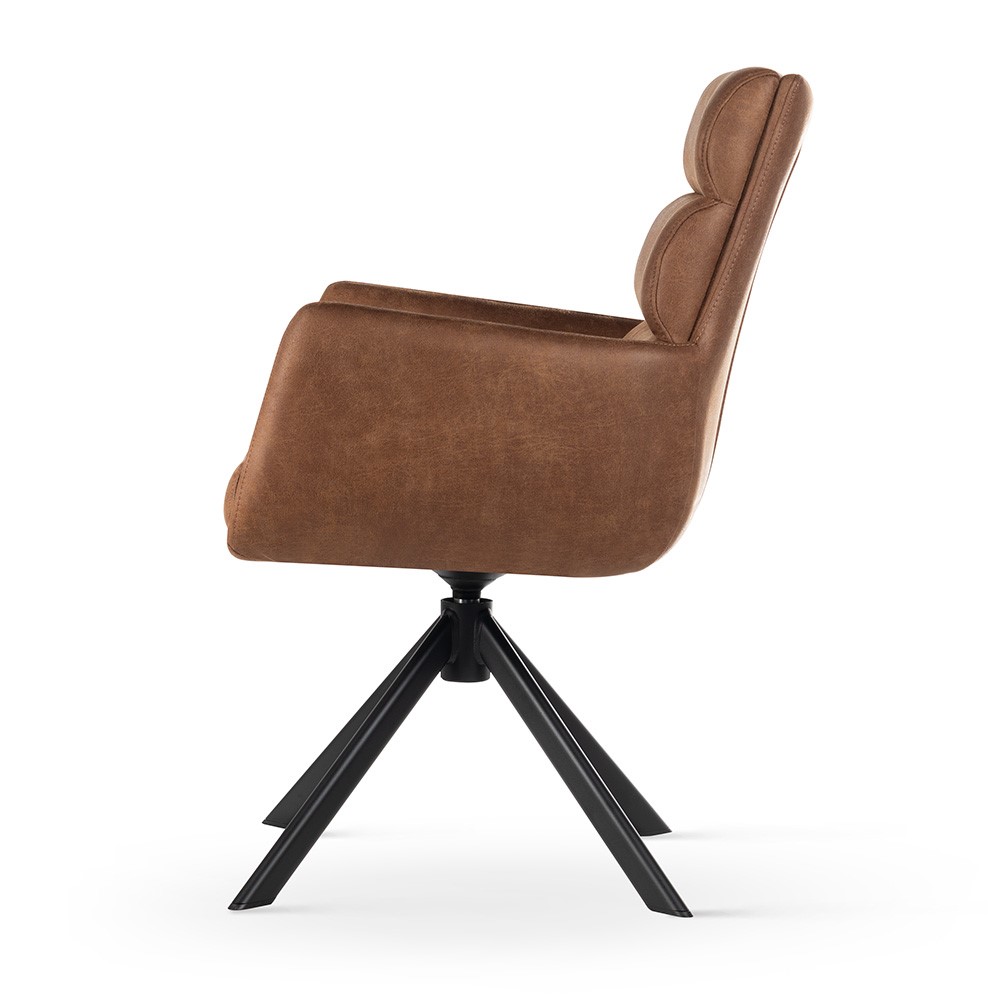 atreve-cipher-chaise-pivotante-camel-noir-bull09 image 3
