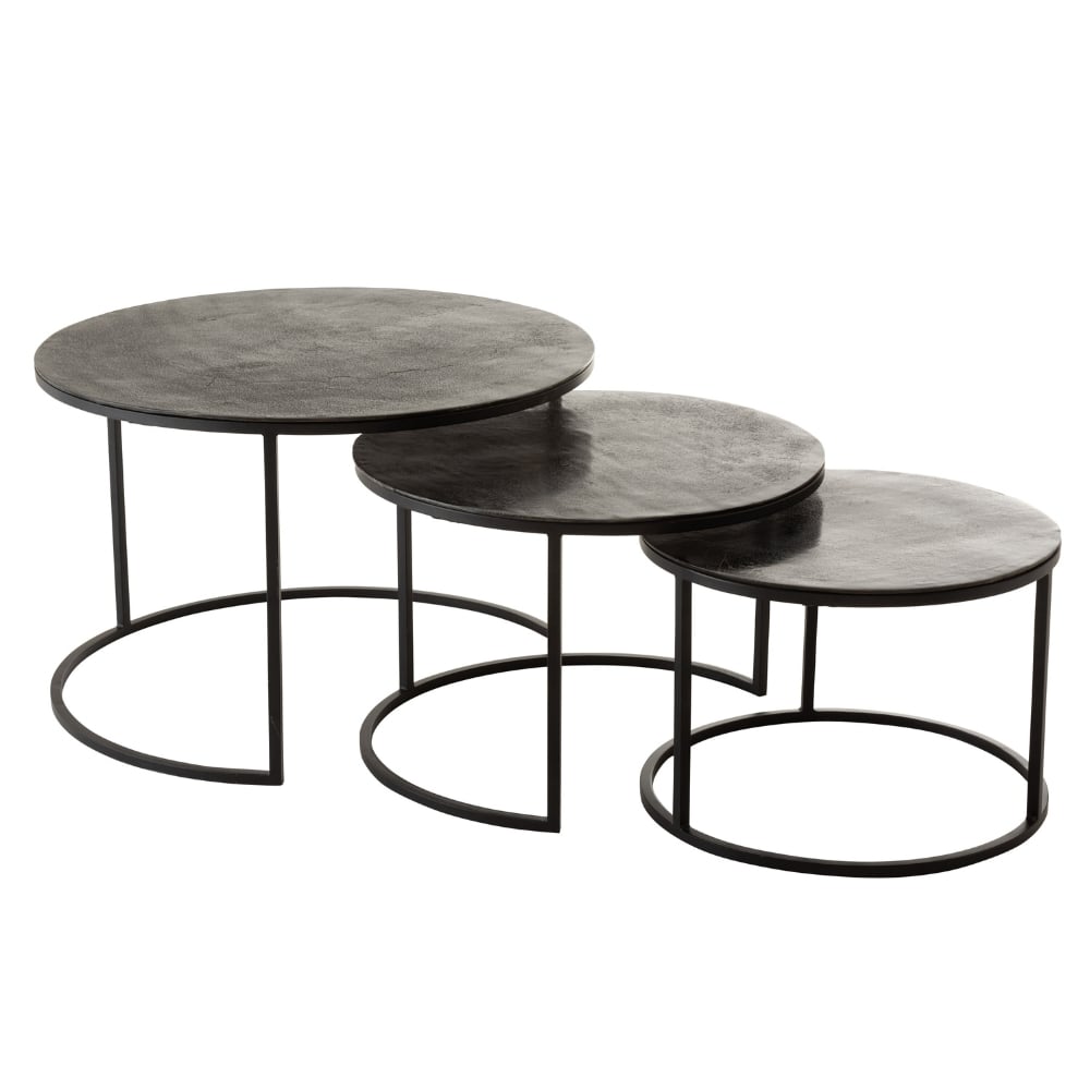 hemisphere-sud-tables-basses-gigognes-rondes-noires-lot-de-3 image 2