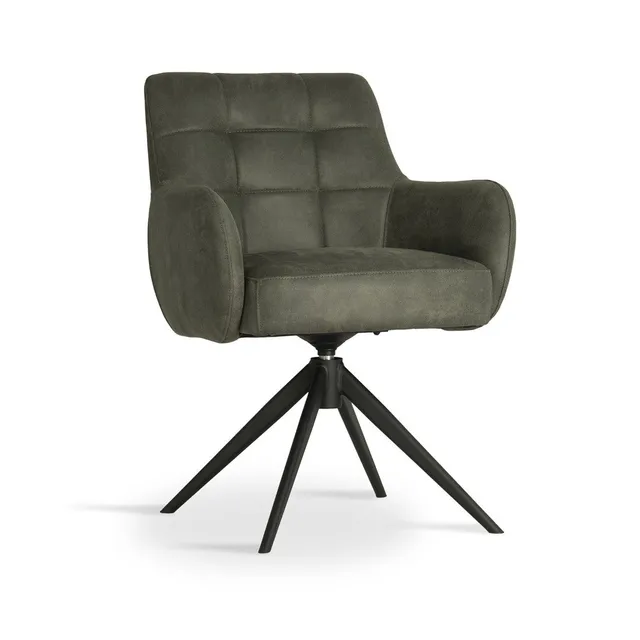 atreve-matero-chaise-pivotante-vert-noir-bull156-tissu image 1