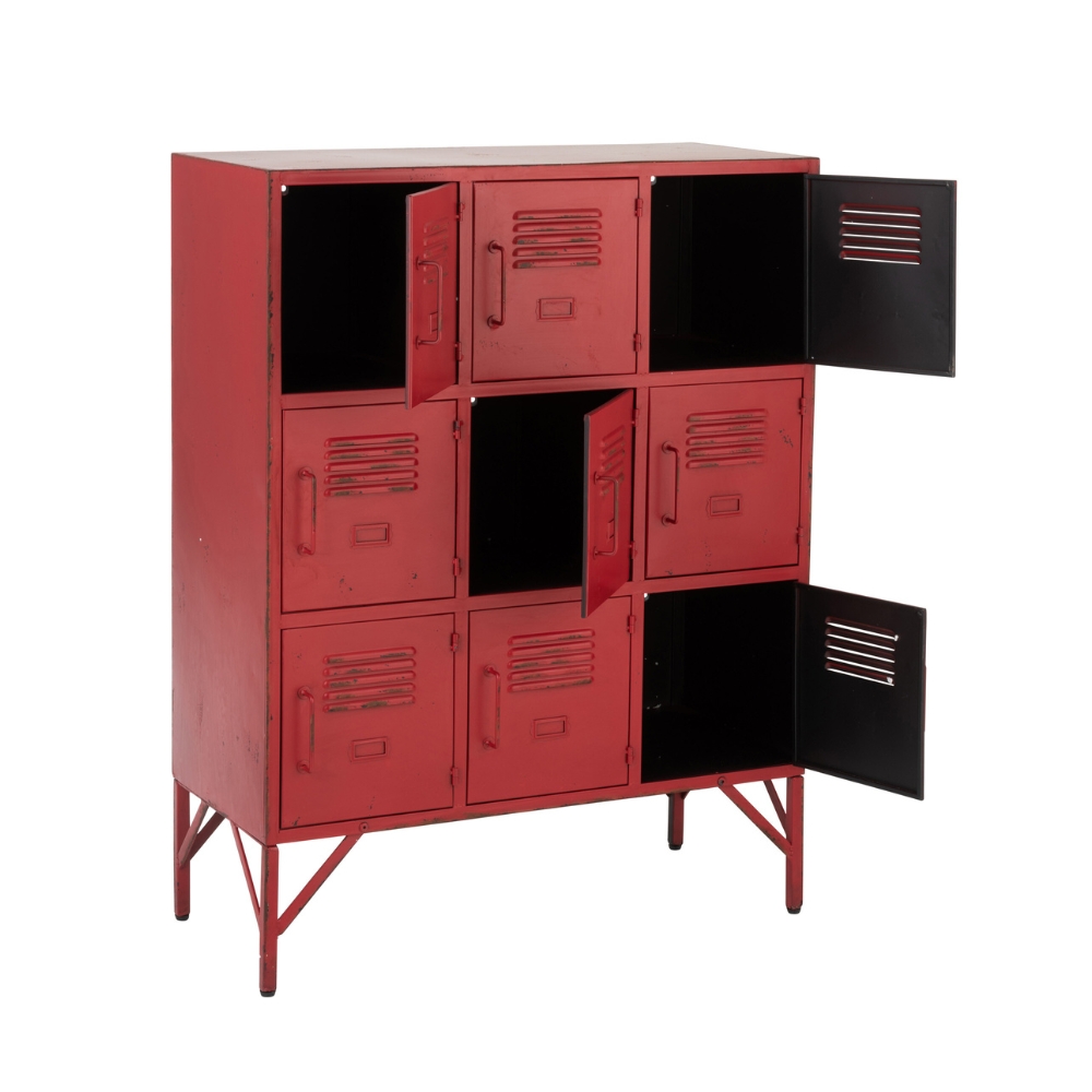 hemisphere-sud-armoire-9-portes-m-tal-rouge image 2