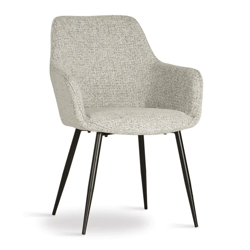 atreve-nano-chaise-cuisine-gris-clair-pied-noir image 1