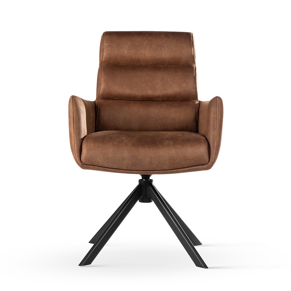atreve-cipher-chaise-pivotante-camel-noir-bull09 image 2