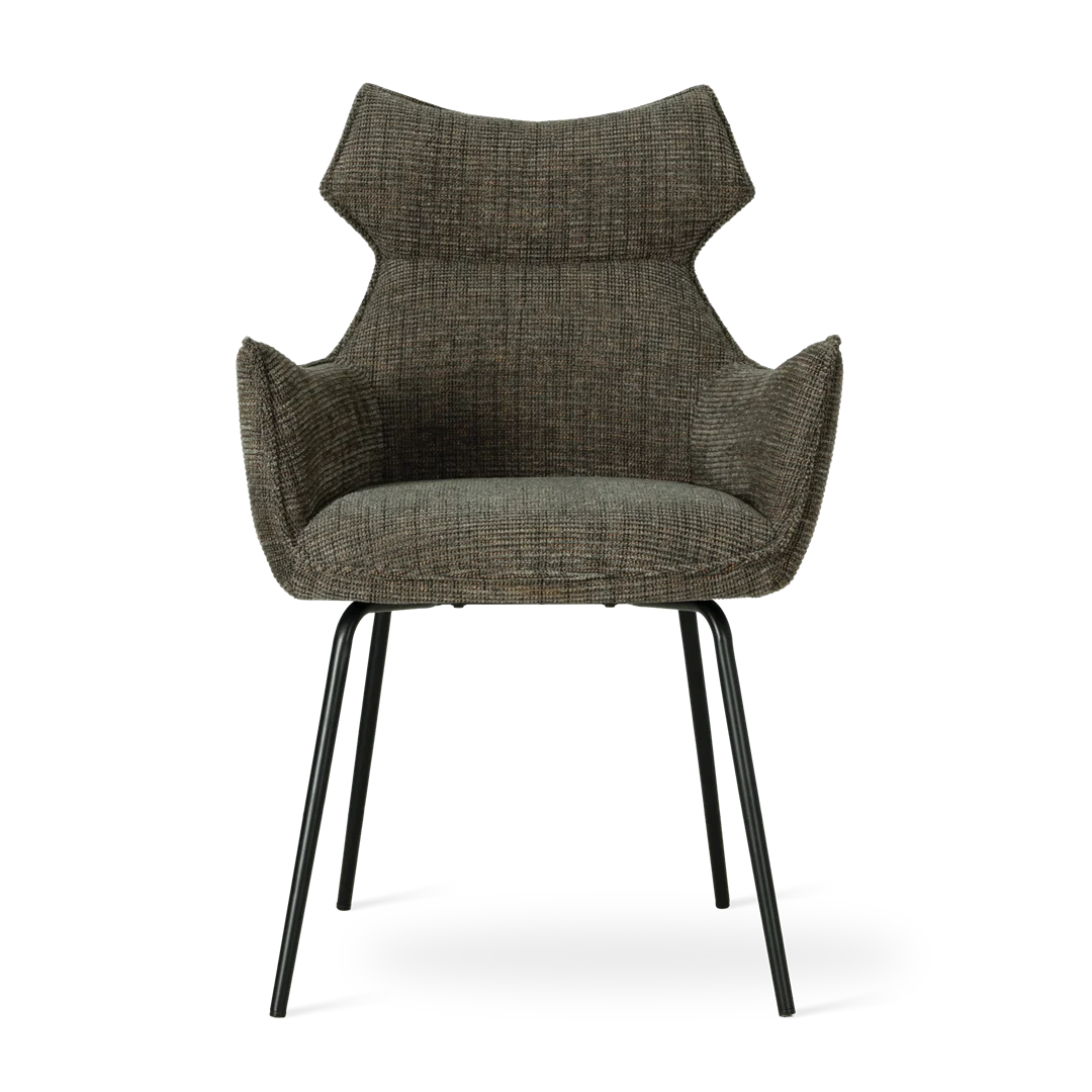 atreve-butaro-chaise-de-cuisine-tissu-gris-marron-pied-noir image 2
