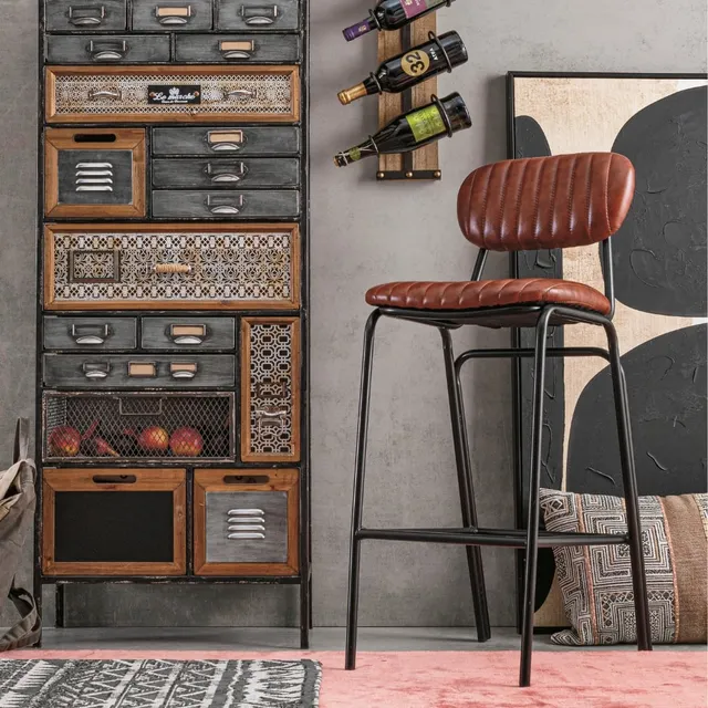 hemisphere-sud-debbie-tabouret-bar-dossier-orange image 1