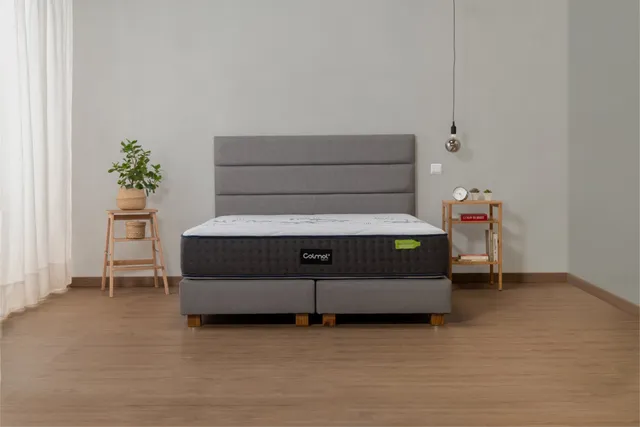 colmol-t-te-de-lit-rayures-140x120-cm-gris image 1