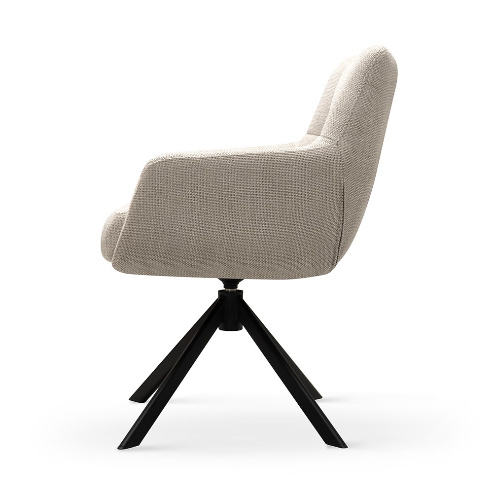 atreve-mirage-chaise-pivotante-beige-pied-noir image 4