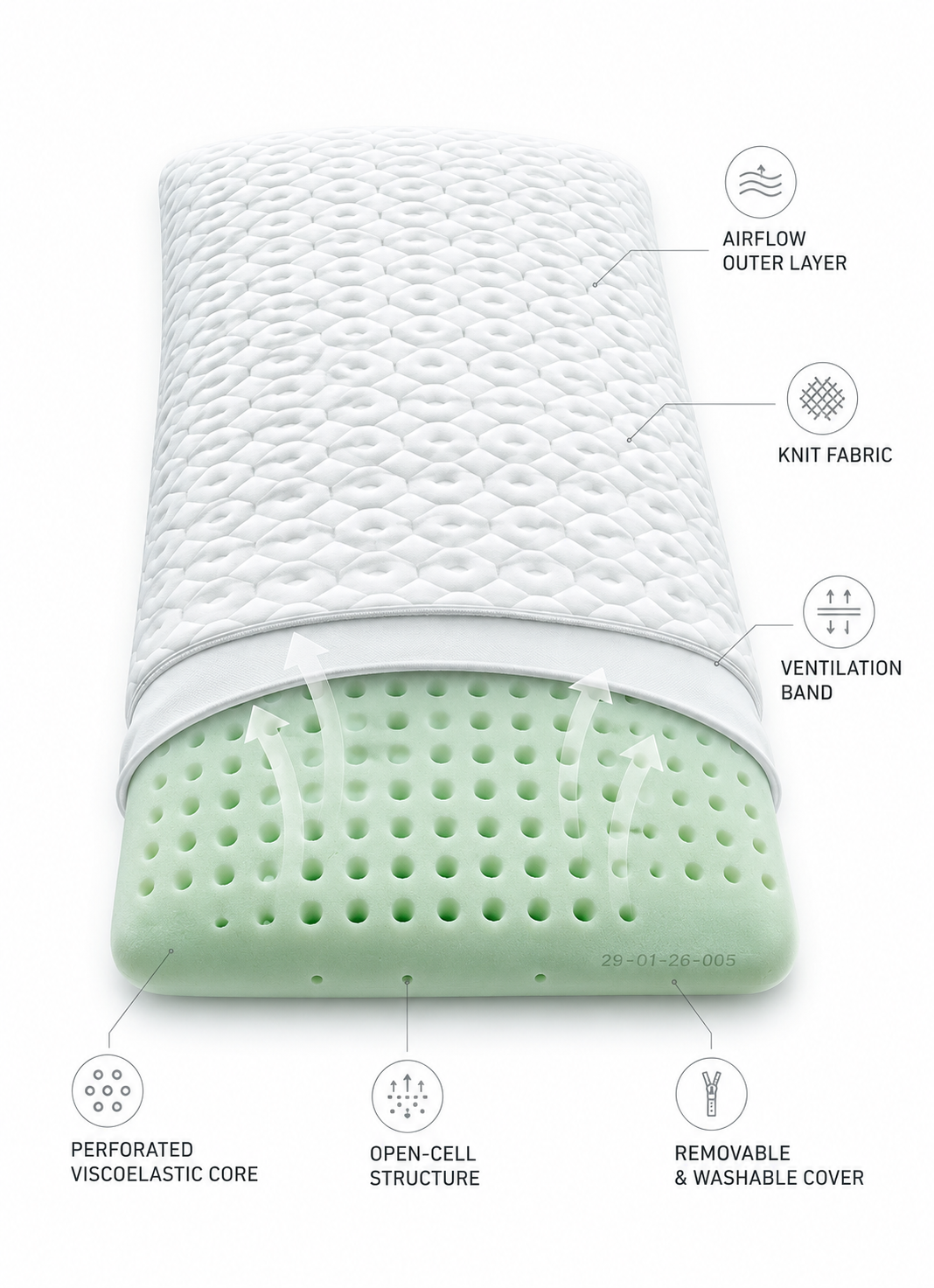colmol-oreiller-visco-lastique-60x40-cm-ferme image 2