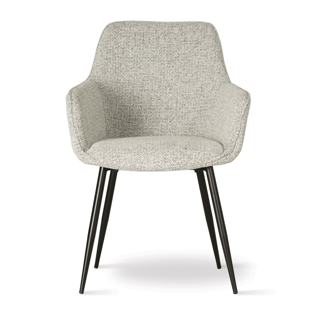 atreve-nano-chaise-cuisine-gris-clair-pied-noir image 2