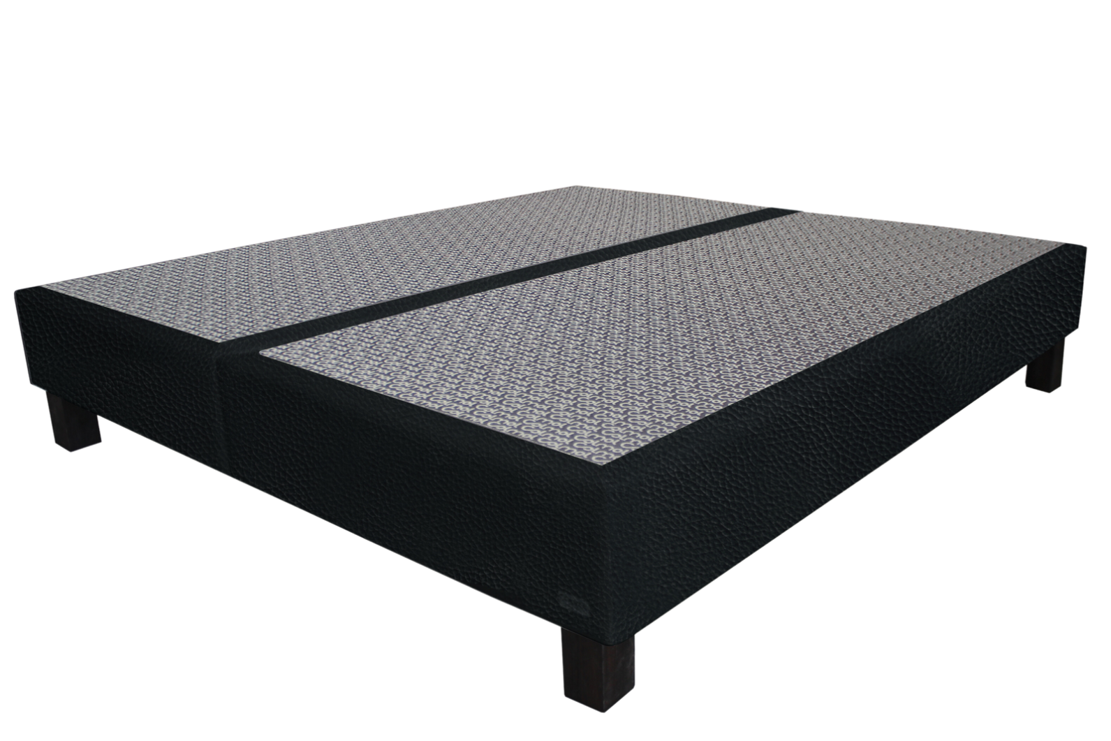 colmol-bett-decor-sommier-140x190-cm-gris-fonc-pieds-inclus image 5