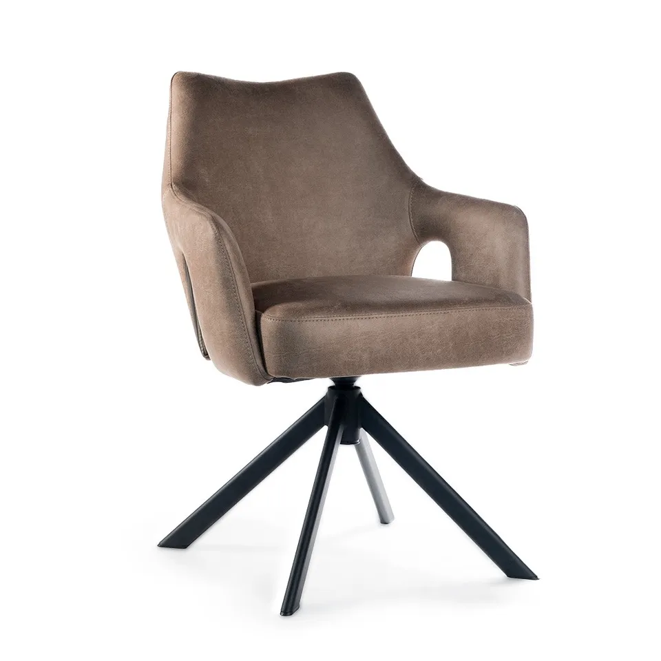 atreve-vesper-bull111-chaise-pivotante-marron-noir image 1