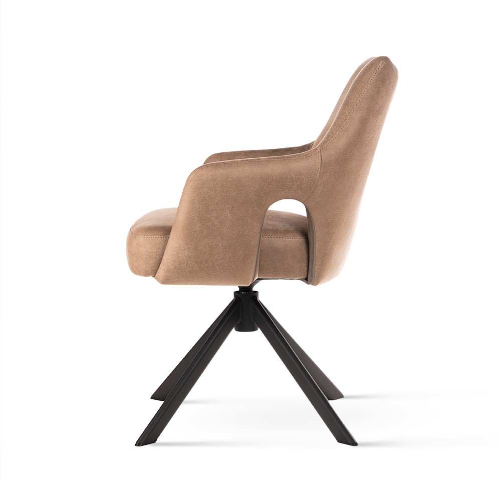 atreve-vesper-chaise-pivotante-cappuccino-noir-bull10 image 4