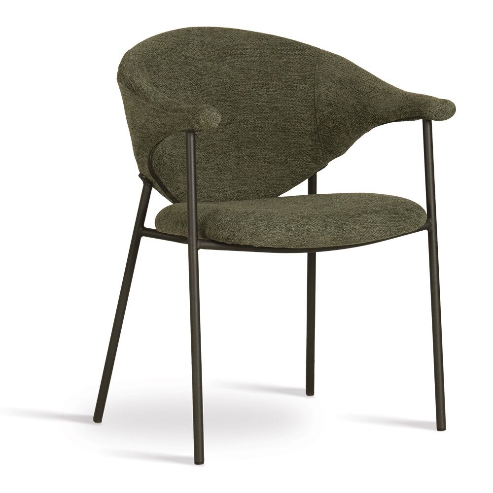 atreve-noti-chaise-cuisine-verte-pied-noir image 1