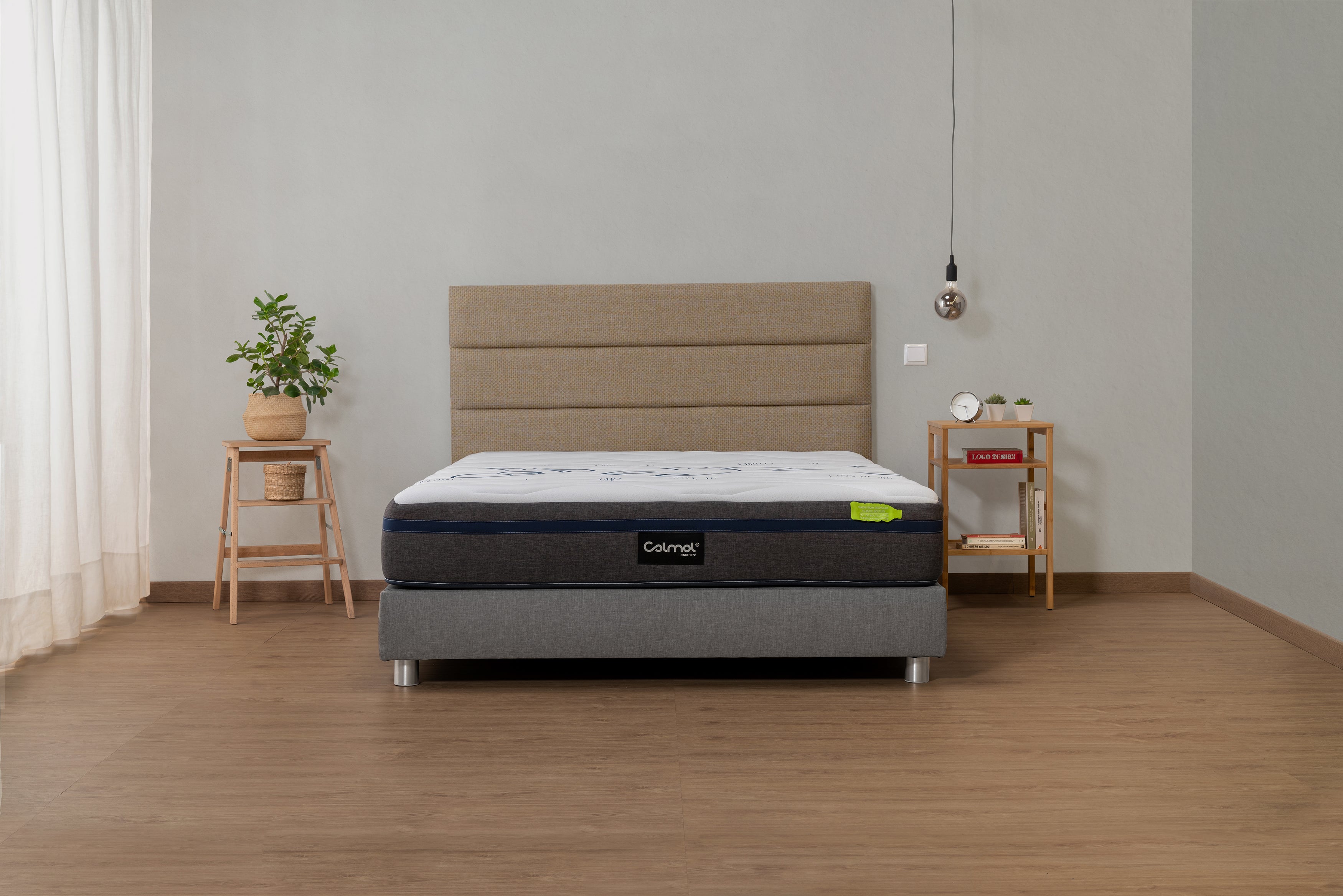 colmol-t-te-de-lit-rayures-140x120-cm-gris image 5