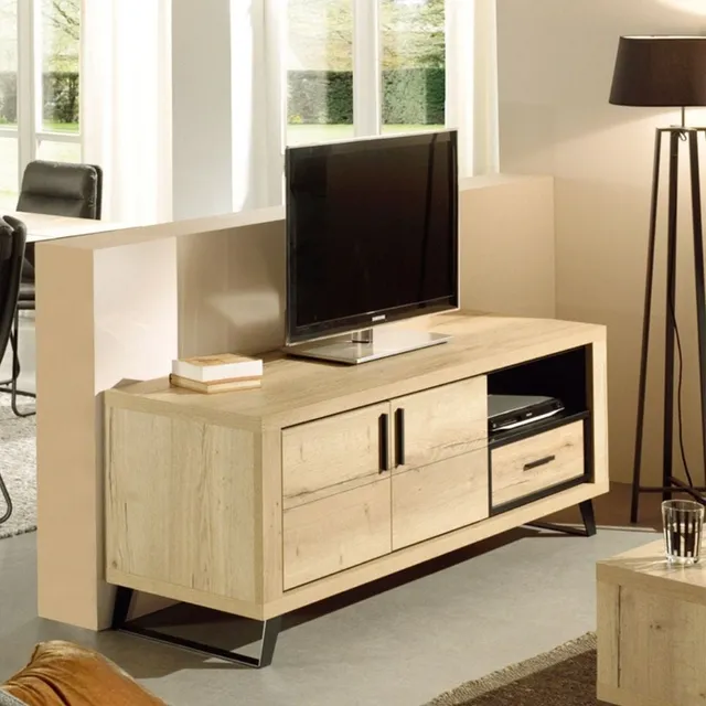 hemisphere-sud-romi-meuble-tv-2-portes-1-tiroir-niche image 1