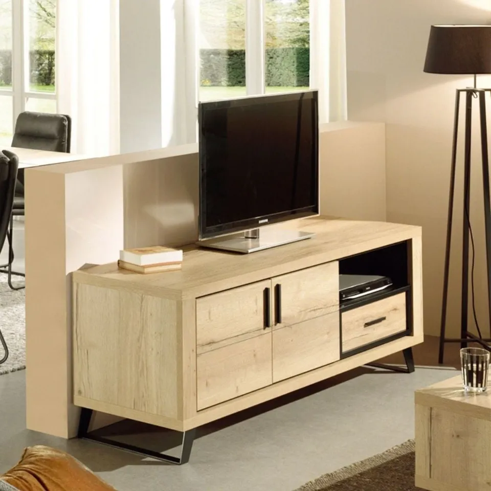 hemisphere-sud-romi-meuble-tv-2-portes-1-tiroir-niche image 1