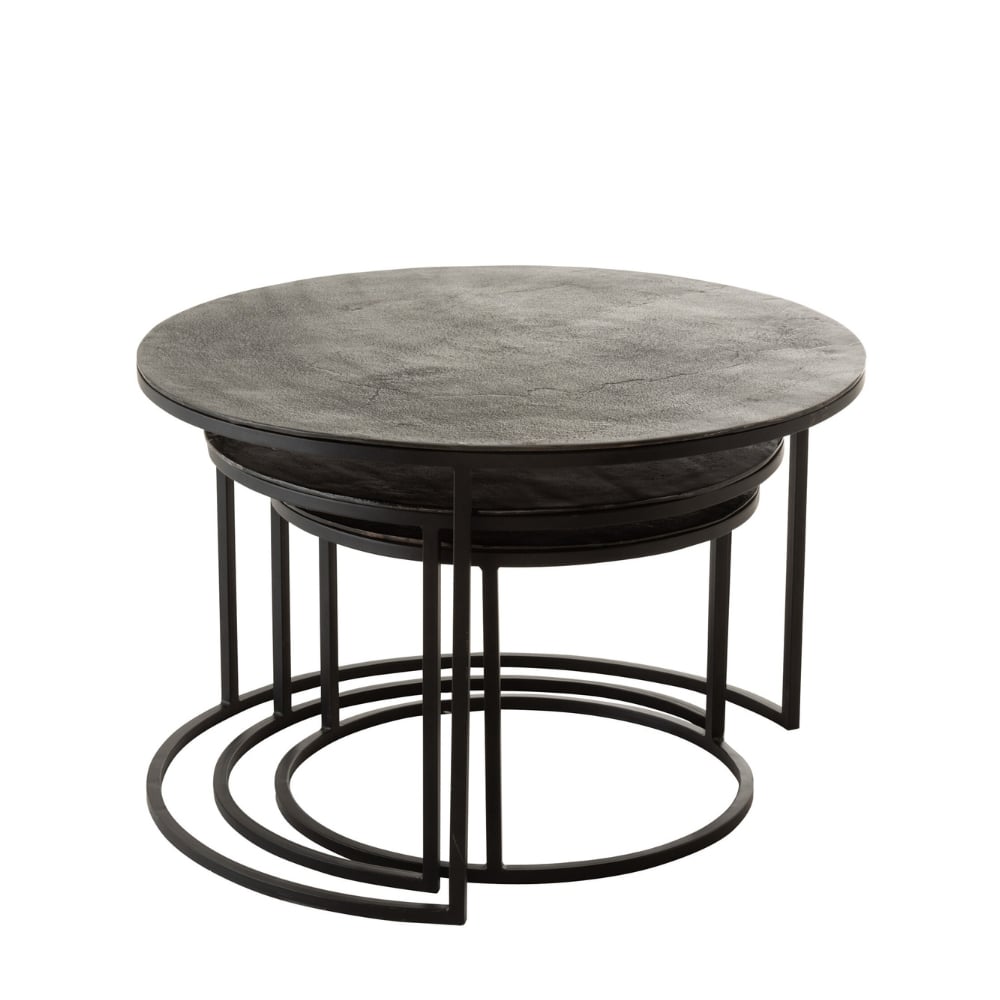 hemisphere-sud-tables-basses-gigognes-rondes-noires-lot-de-3 image 3