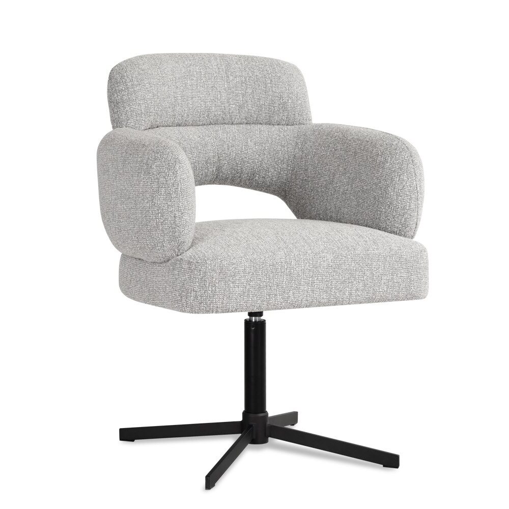 atreve-leto-lodge84-chaise-pivotante-gris-noir-tissu image 1