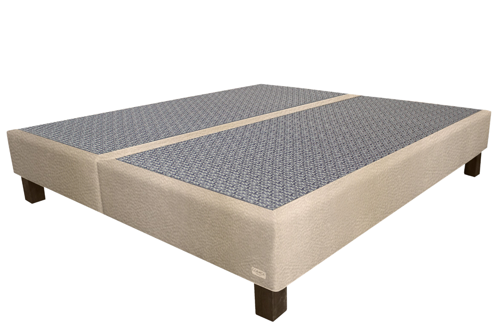 colmol-bett-decor-sommier-140x190-cm-gris-fonc-pieds-inclus image 7