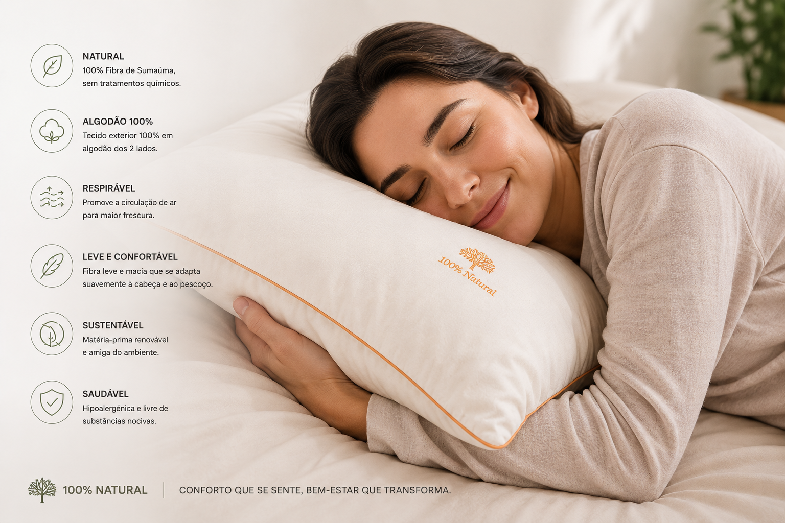 colmol-kapok-oreiller-naturel-70x50-cm-bio image 5