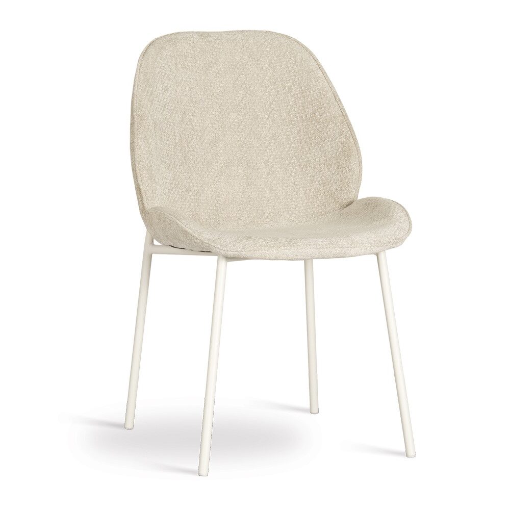 atreve-trend-chaise-beige-pied-blanc-m-tal image 1