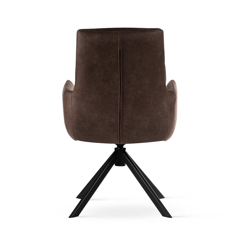 atreve-cipher-fauteuil-pivotant-marron-noir-bull111 image 3
