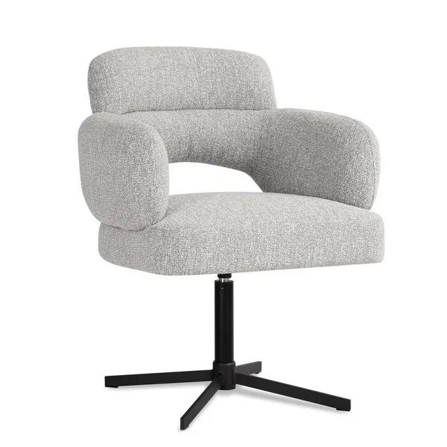 atreve-big-leto-fauteuil-pivotant-gris-noir-mousse image 1
